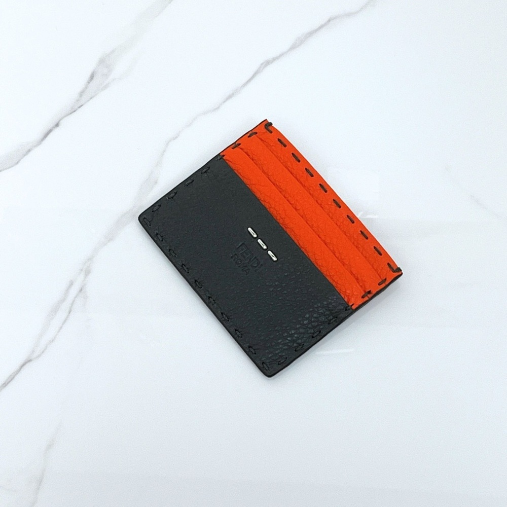 Fendi Nib Selleria 2 Tone Card Case